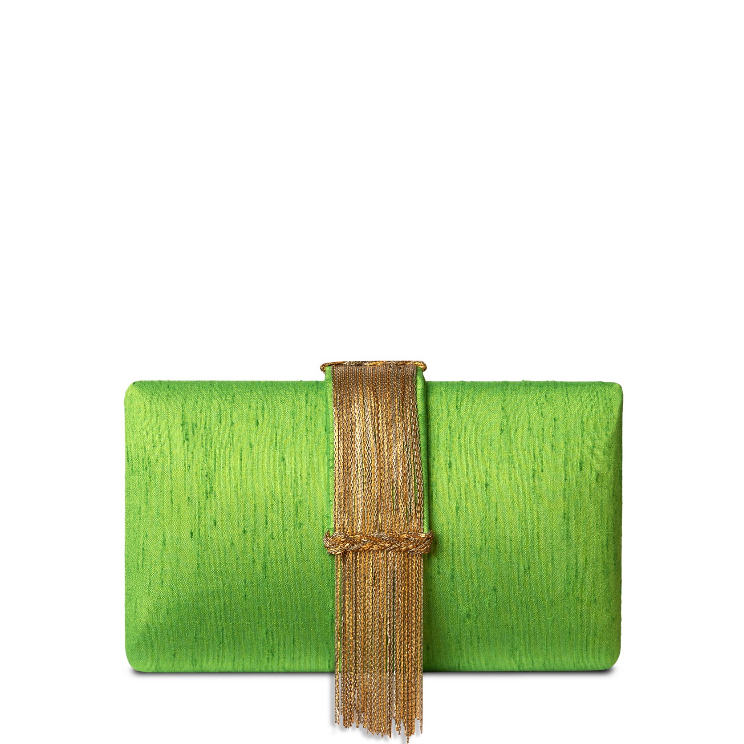 Simitri Fringe Clutch In Green