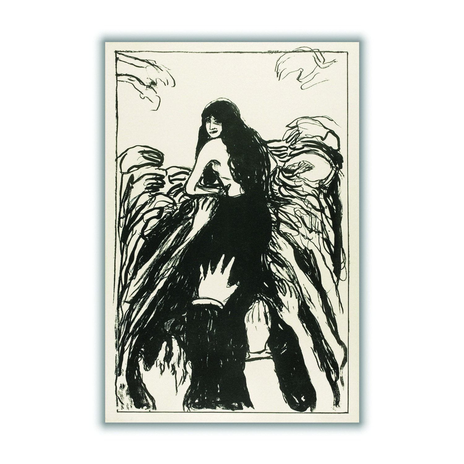 Black The Hands 1895 By Edvard Munch A4 210 X 297Mm Stanley Print House