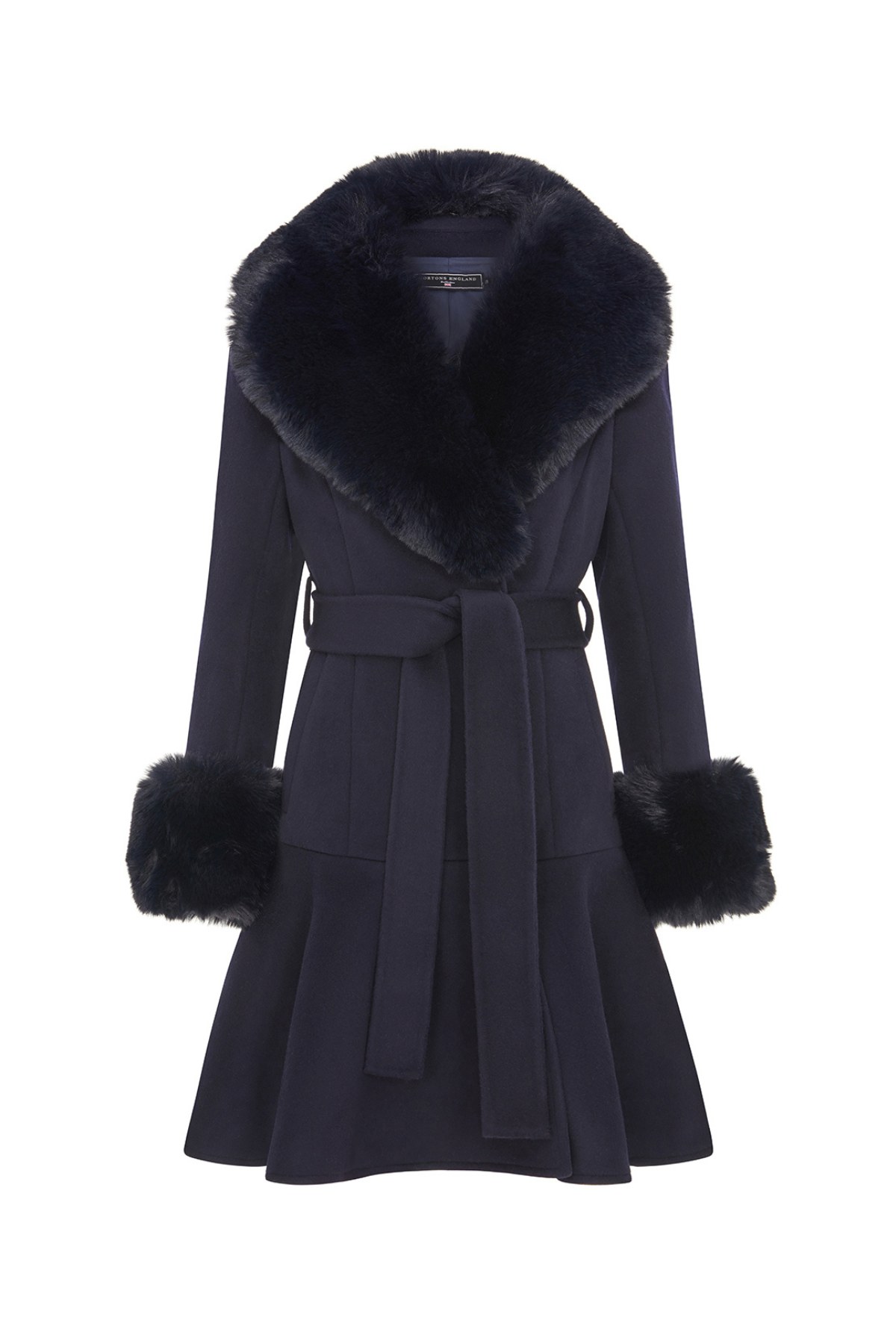 Hortons England Women's Blue Mini Westminster Coat Navy In Blue