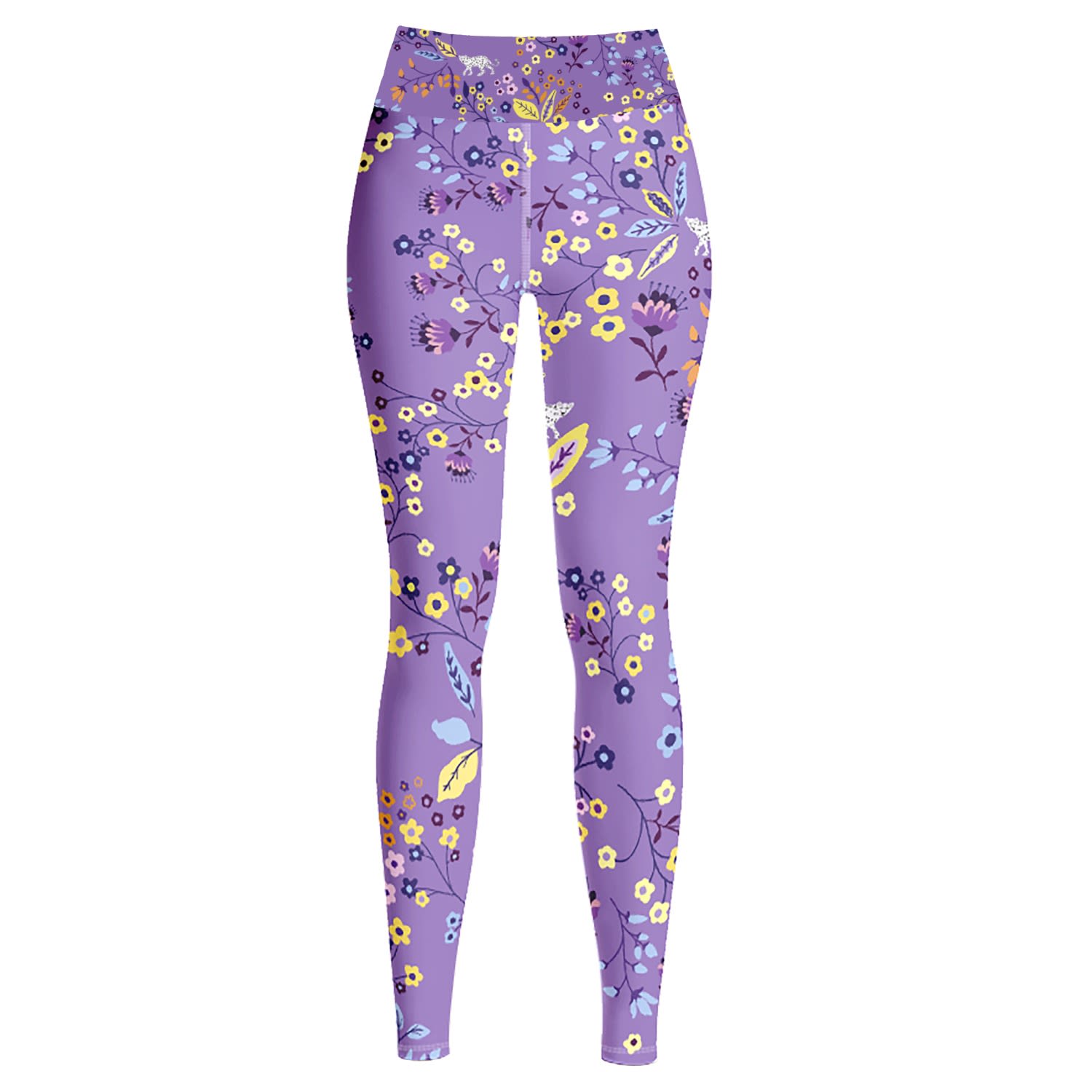 Jessie Zhao New York Women's Pink / Purple High Waist Yoga Leggings In Purple Garden