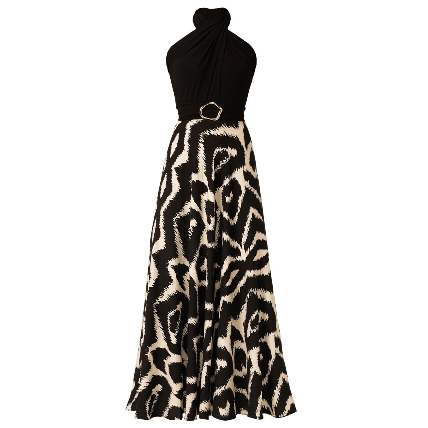 Sacha Drake Women's Black / White Villa Vita Maxi Dress In Black Cream Abstract In Multi