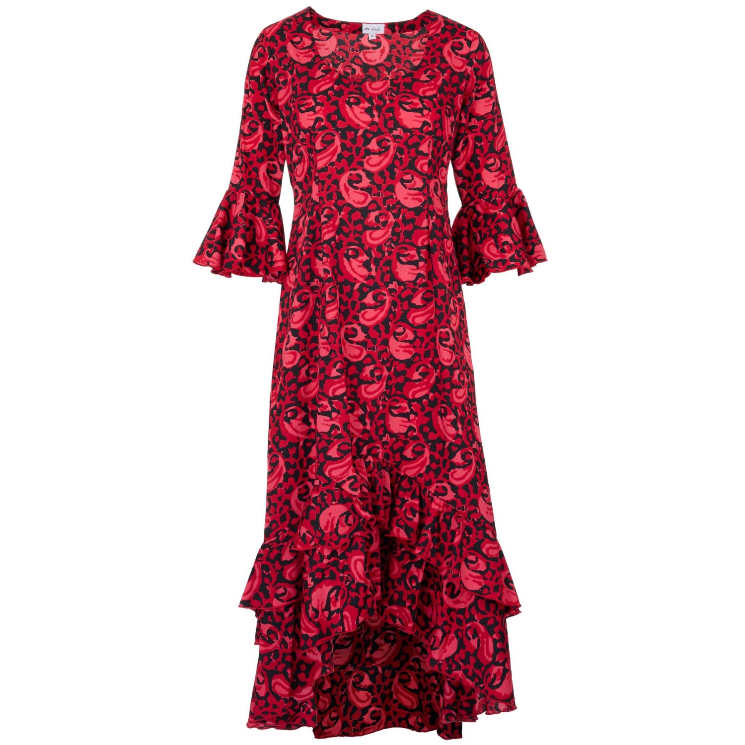 Women’s Red Victoria Midi Dress Cranberry Swirl XXL At Last...