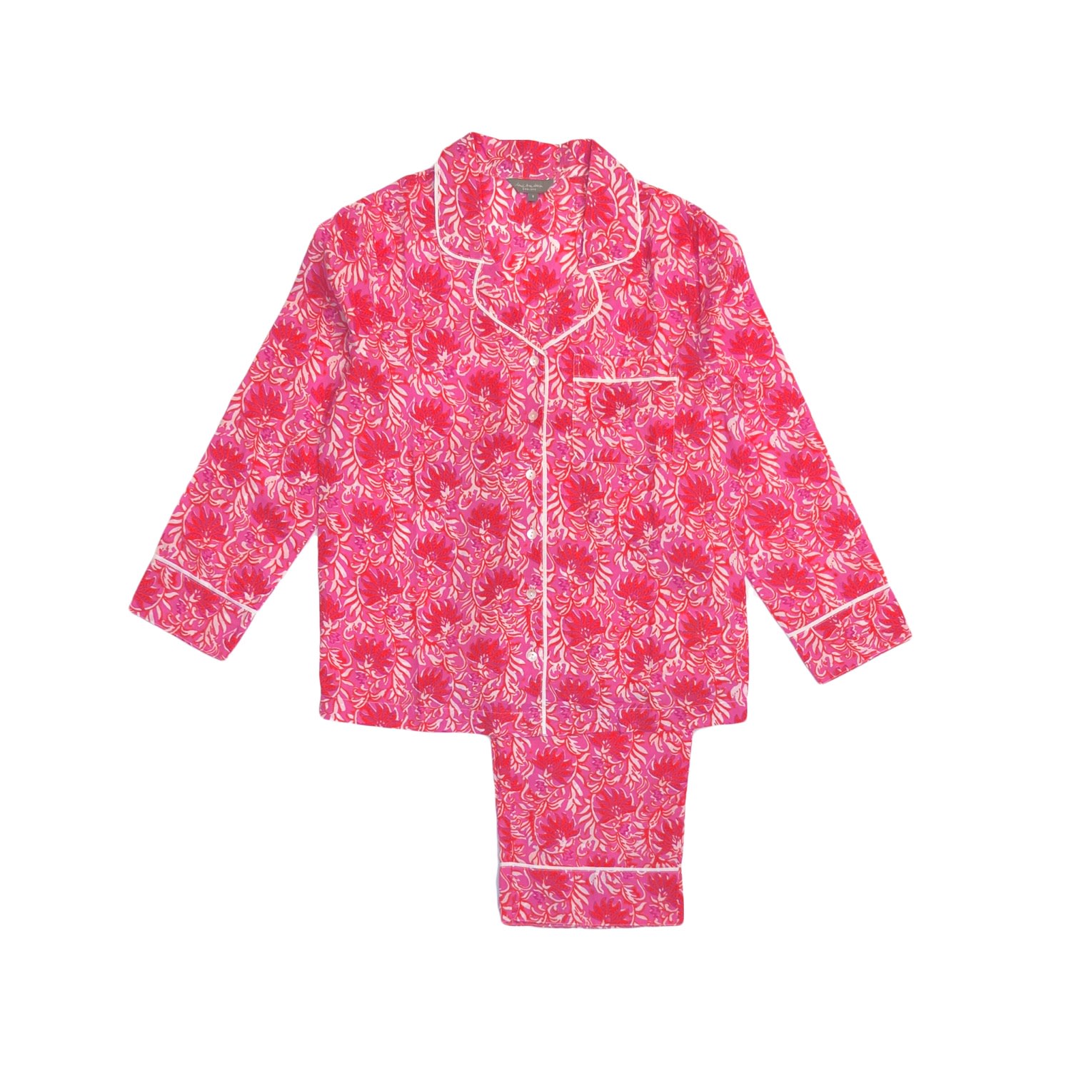 Lime Tree Design Women's Pink / Purple Magenta & Orange Pyjamas