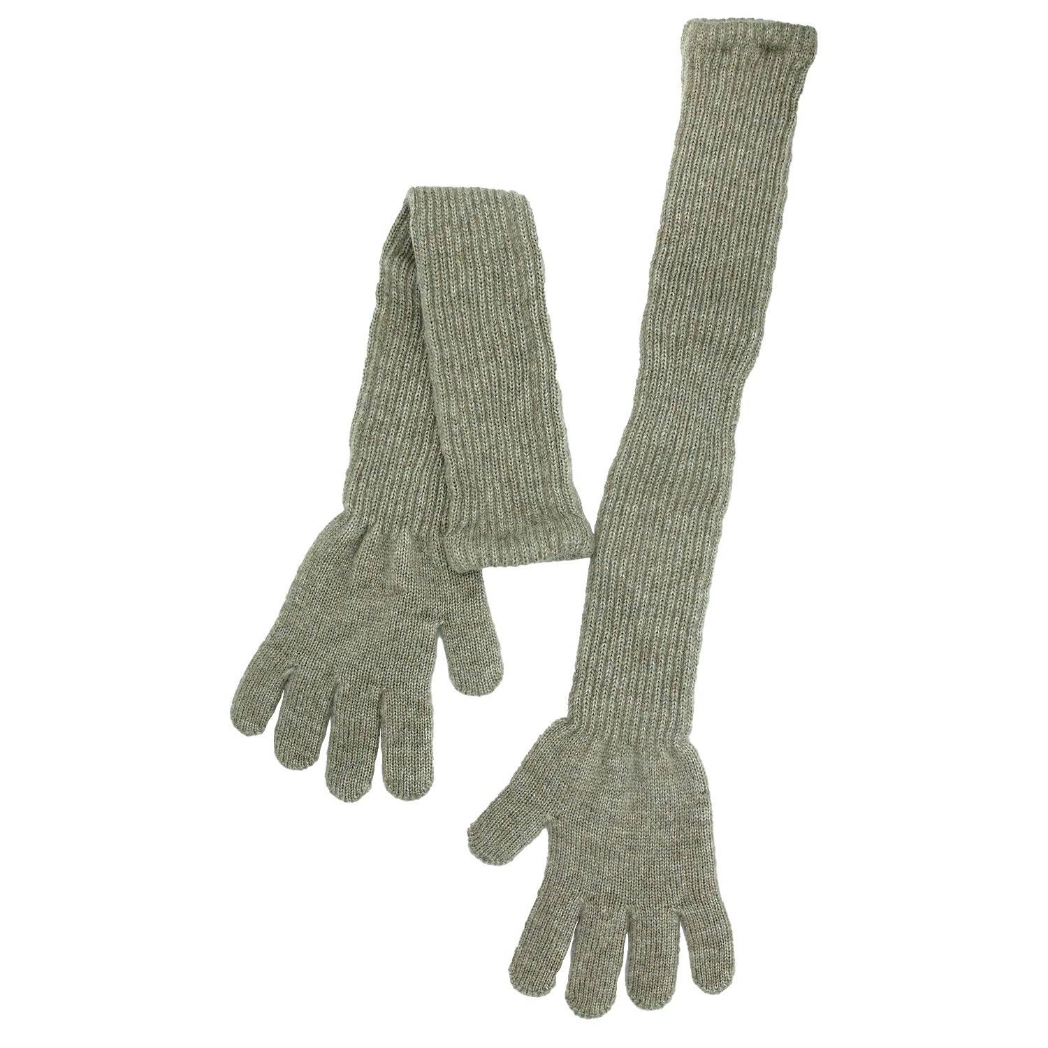 Maison Bogomil Women's Ribbed Knit Opera Gloves - Green In Green
