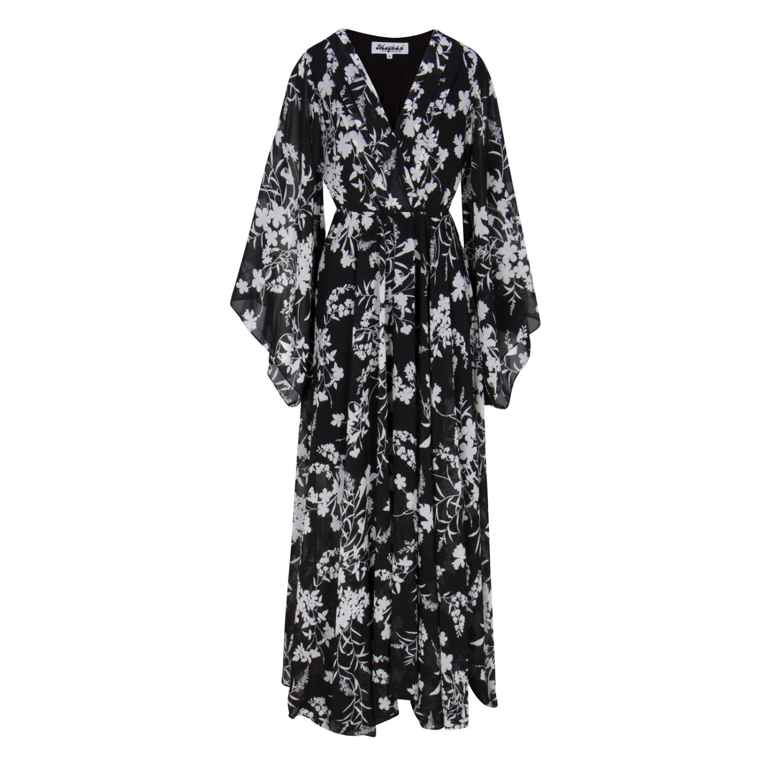 Women’s Black / White Sunset Maxi Dress -Dahlia Black XXXL Meghan Fabulous