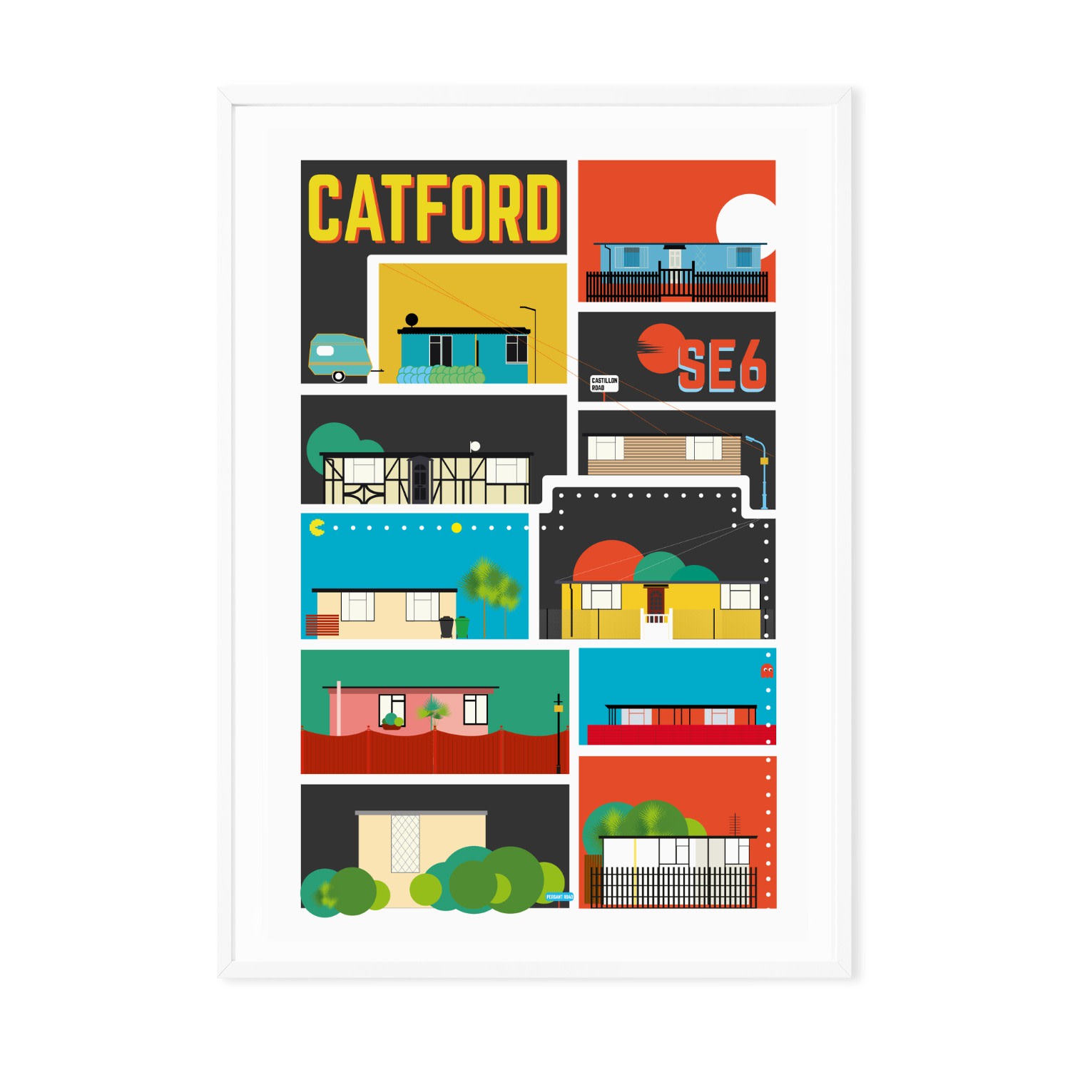 Eye For London Prints Catford - A Prefab Maze Art Print