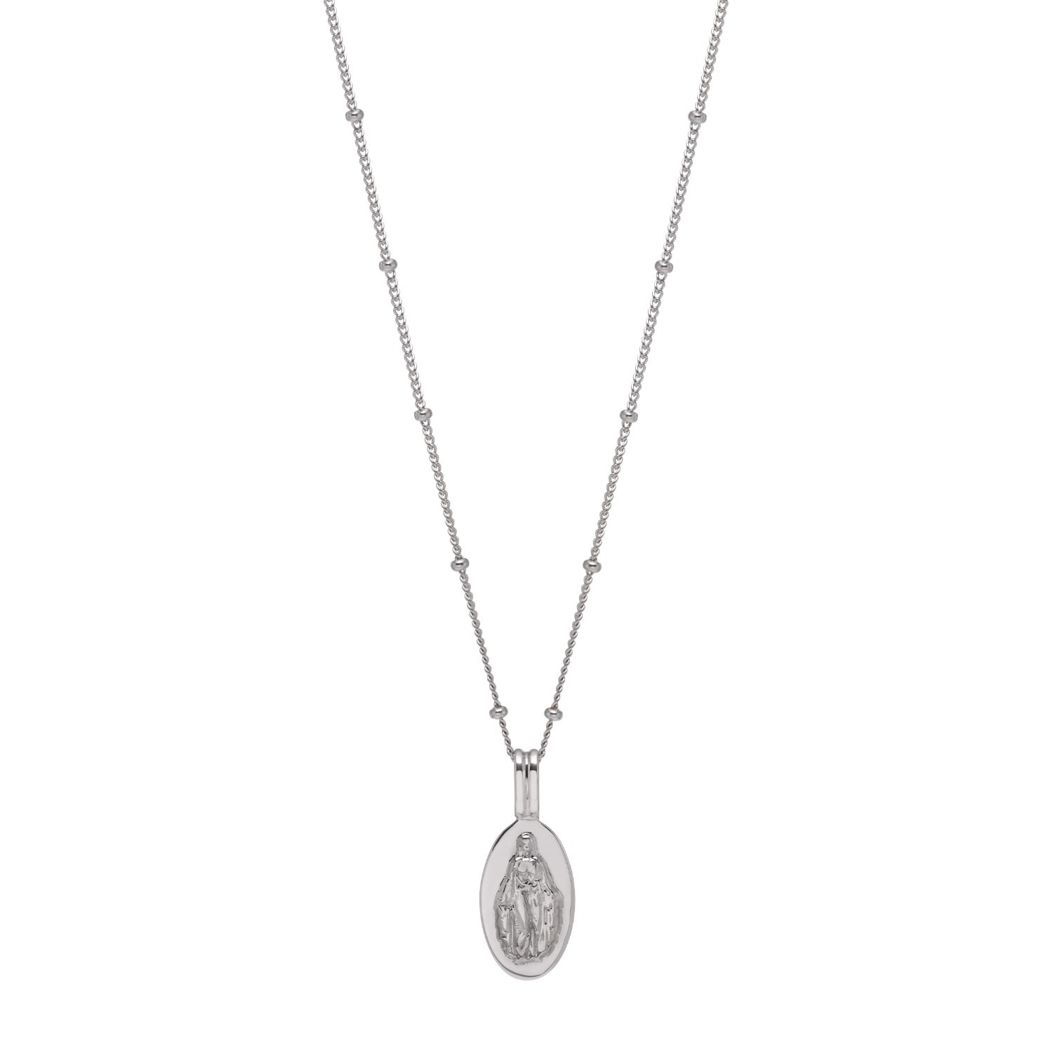 Women’s Saint Beaded Necklace In Silver Northskull