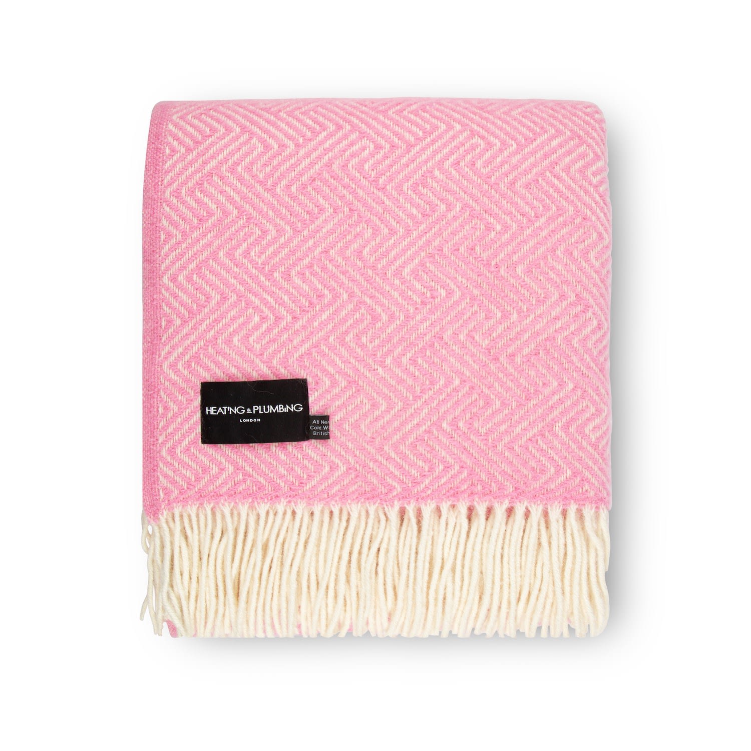Heating & Plumbing London Lollypop - Pure New Wool Blanket - Pink In Pink