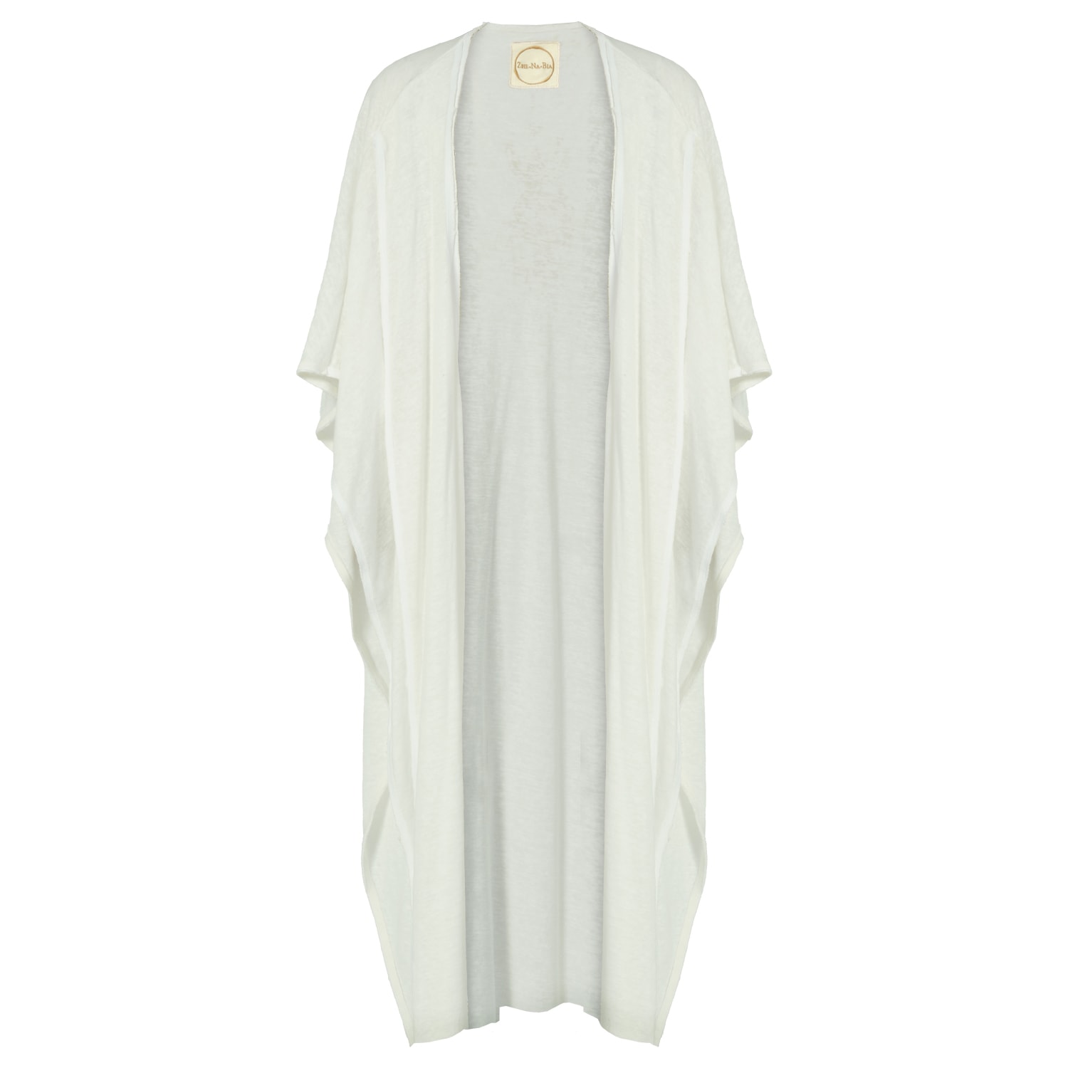 Zhenabia Women's Sahmeran Kimono White - Boho Unisex Kimono In White