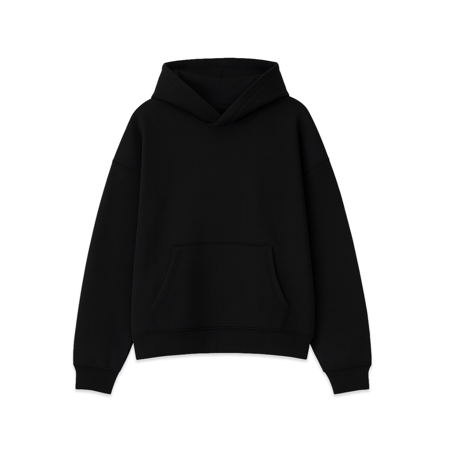 Éclectique Black Mid-weight Cotton Jersey Hoodie