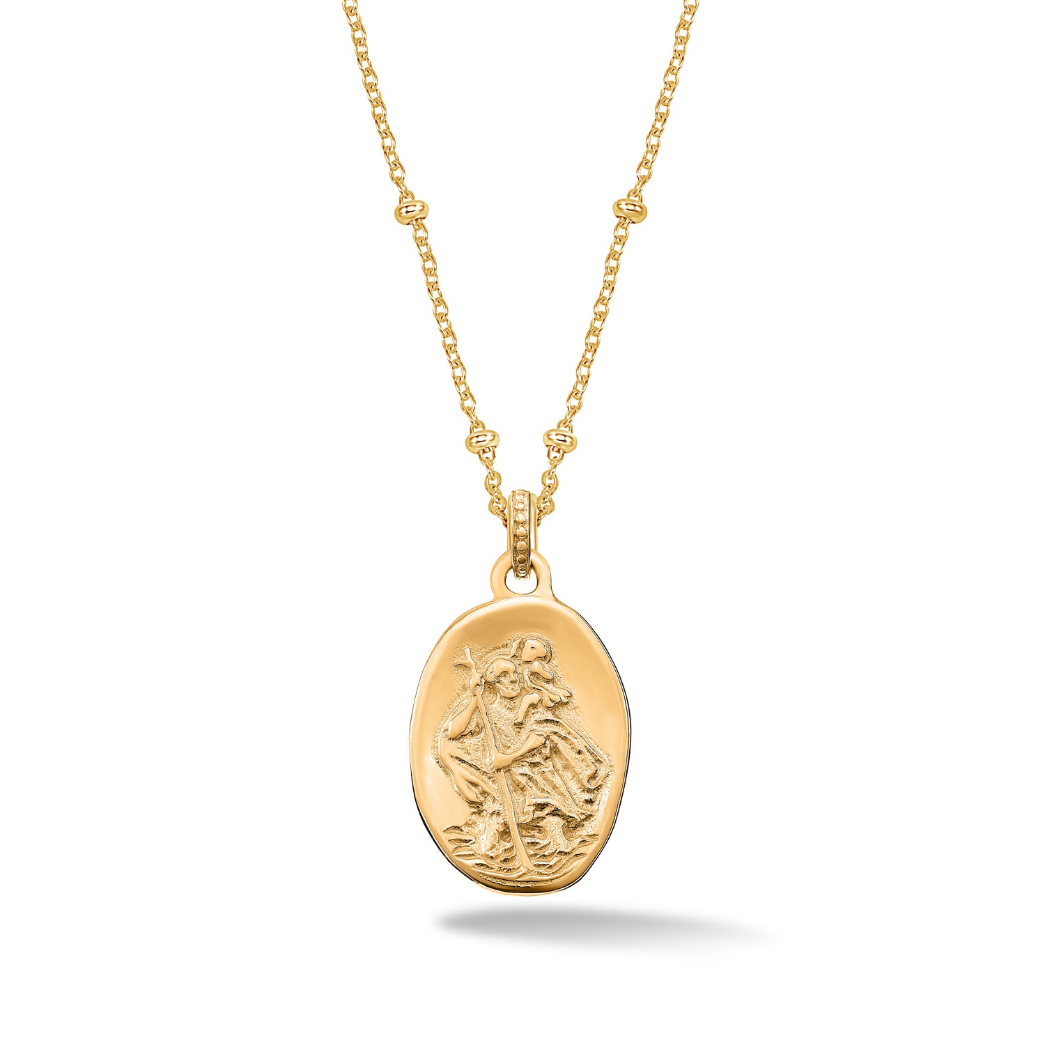 Dower & Hall Women's St. Christopher Pendant In Gold Vermeil In Gold