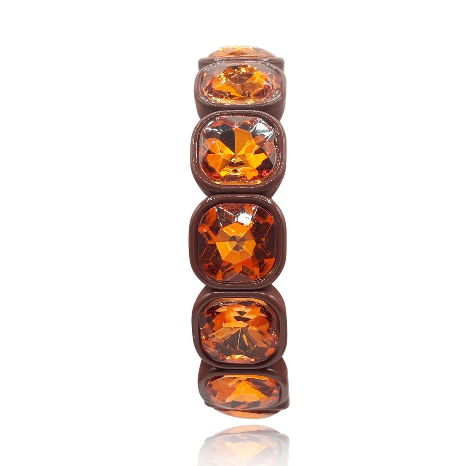 Michael Nash Jewelry Women's Brown Enamel And Cushion Shape Bracelet