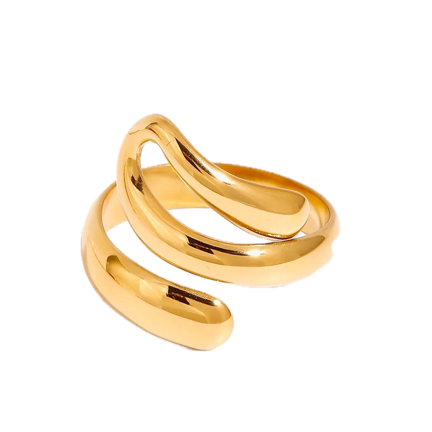 Women's Chunky Wrap Wave 14K Gold Ring | Elk & Bloom