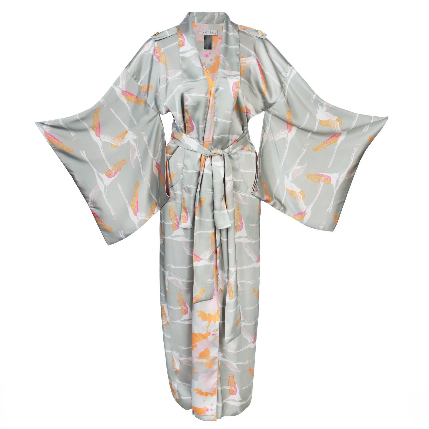 Yomisma Women's Pink / Purple / Yellow Cleo Signature Kimono Duster In Pink/purple/yellow