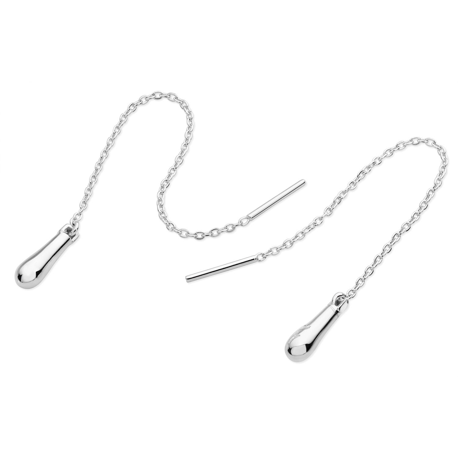 Lucy Quartermaine Women's Silver Short Feeder Earrings