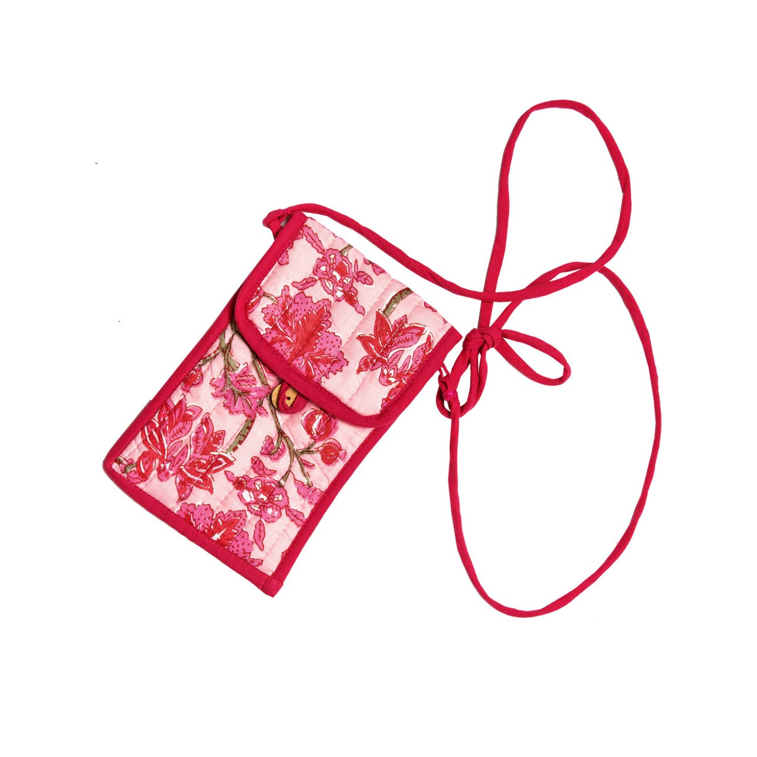Inara Women's Pink Cherry Blossom Crossbody Phone Bag In Pink