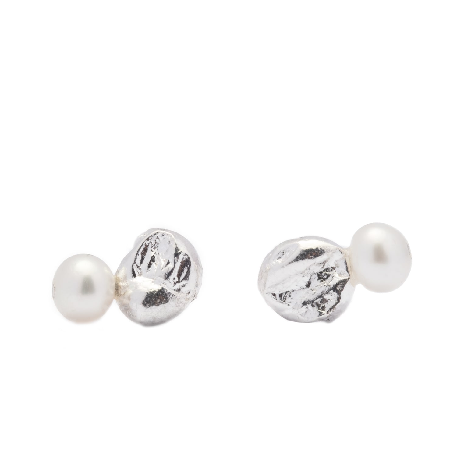 Lise Skovgaard Women's Melt Pearl Stud Silver
