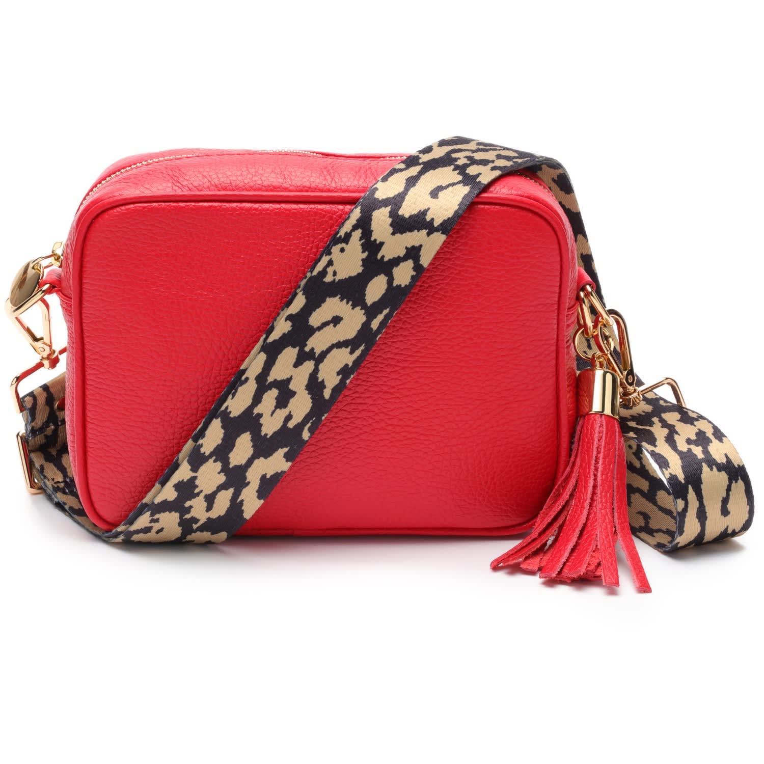 red leopard bag