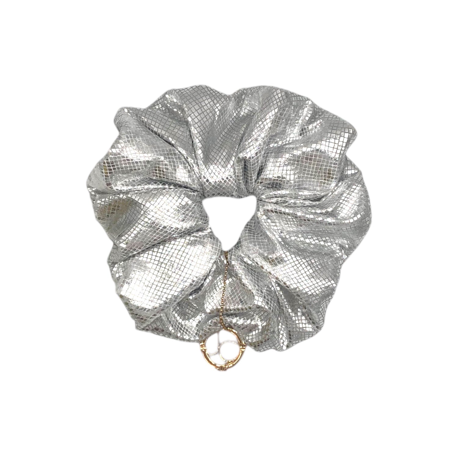 Women’s Oh Halo Silver Snakeskin Scrunchy One Size Julia Clancey