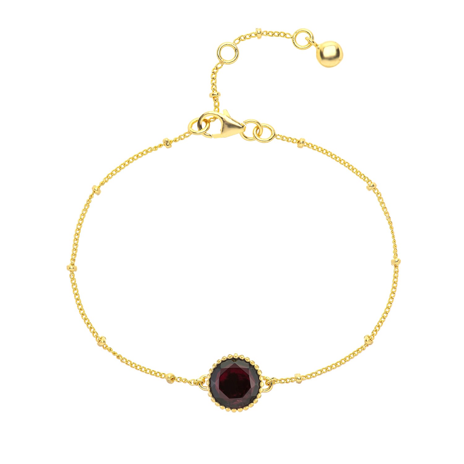 Women’s Red Barcelona January Garnet Birthstone Bracelet Auree Jewellery