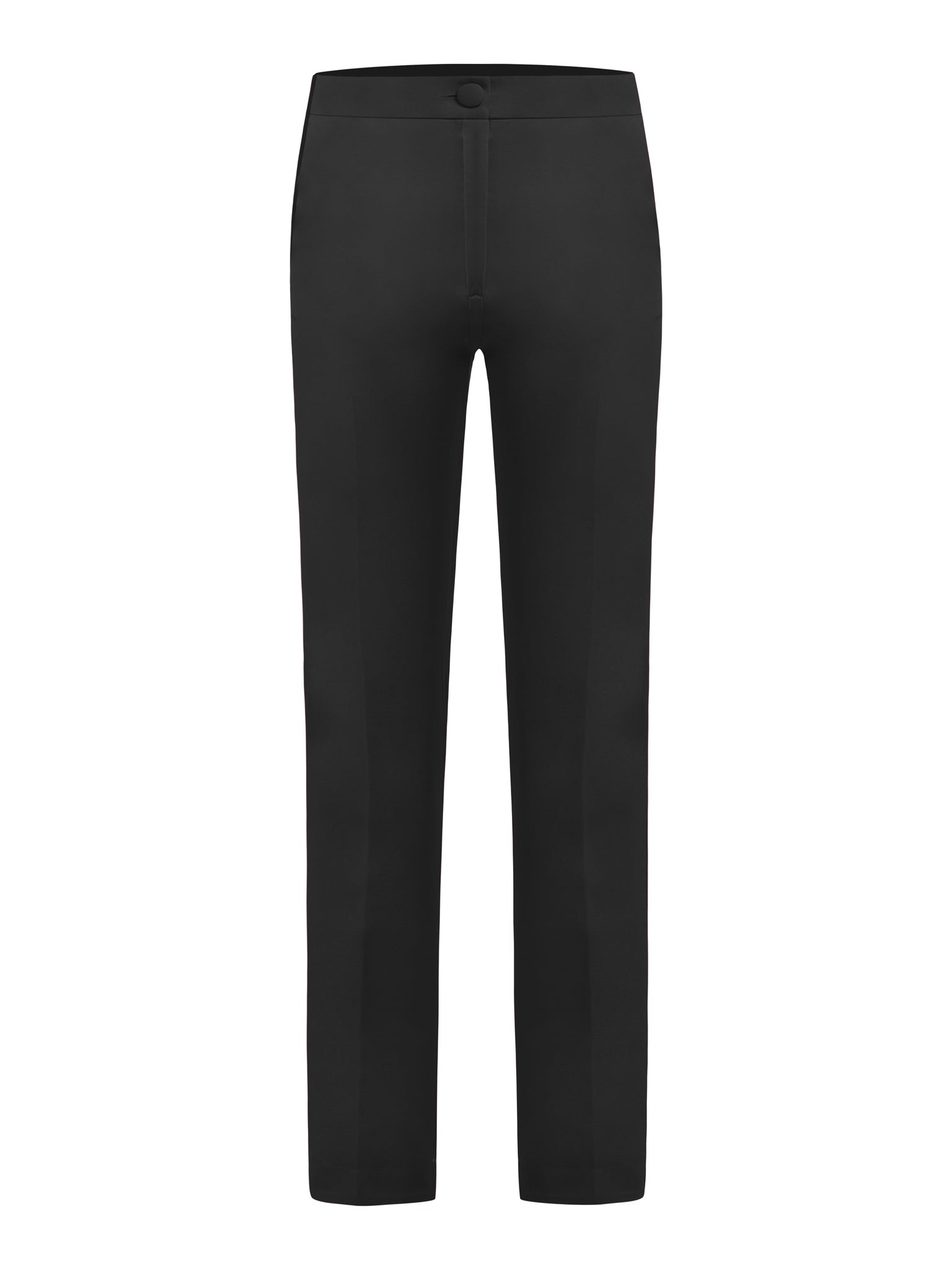 Tia Dorraine Women's Classic Straight-leg Slim Trousers - Black In Black