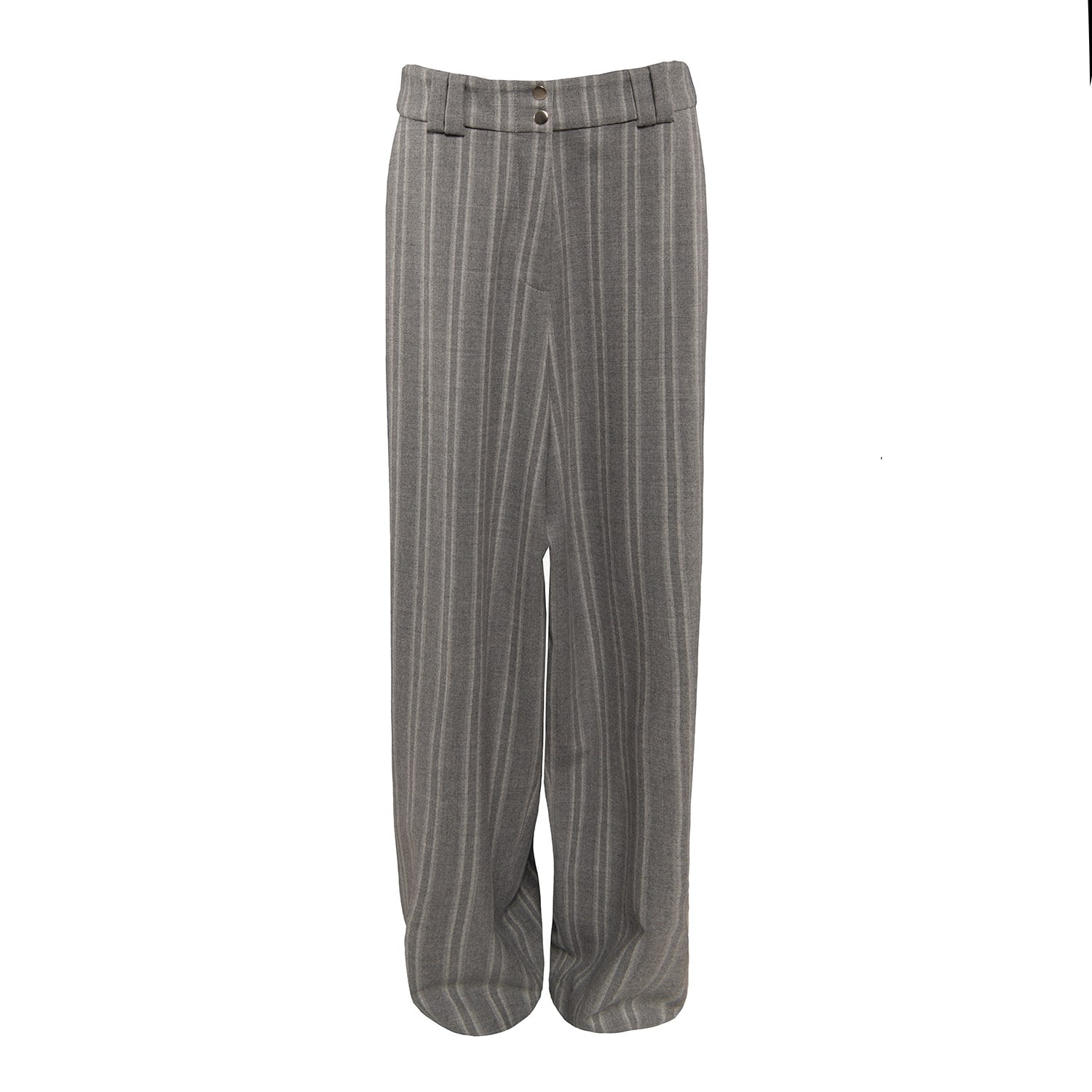 Vestiaire D'un Oiseau Libre Women's Grey Stripes Wool Trousers In Gray