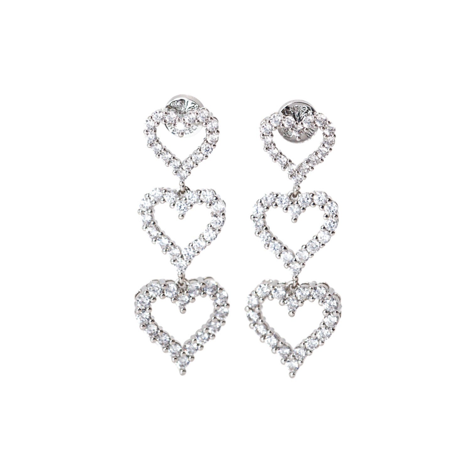 Women’s Silver Amiri Love Heart Earrings Miss Cecilia