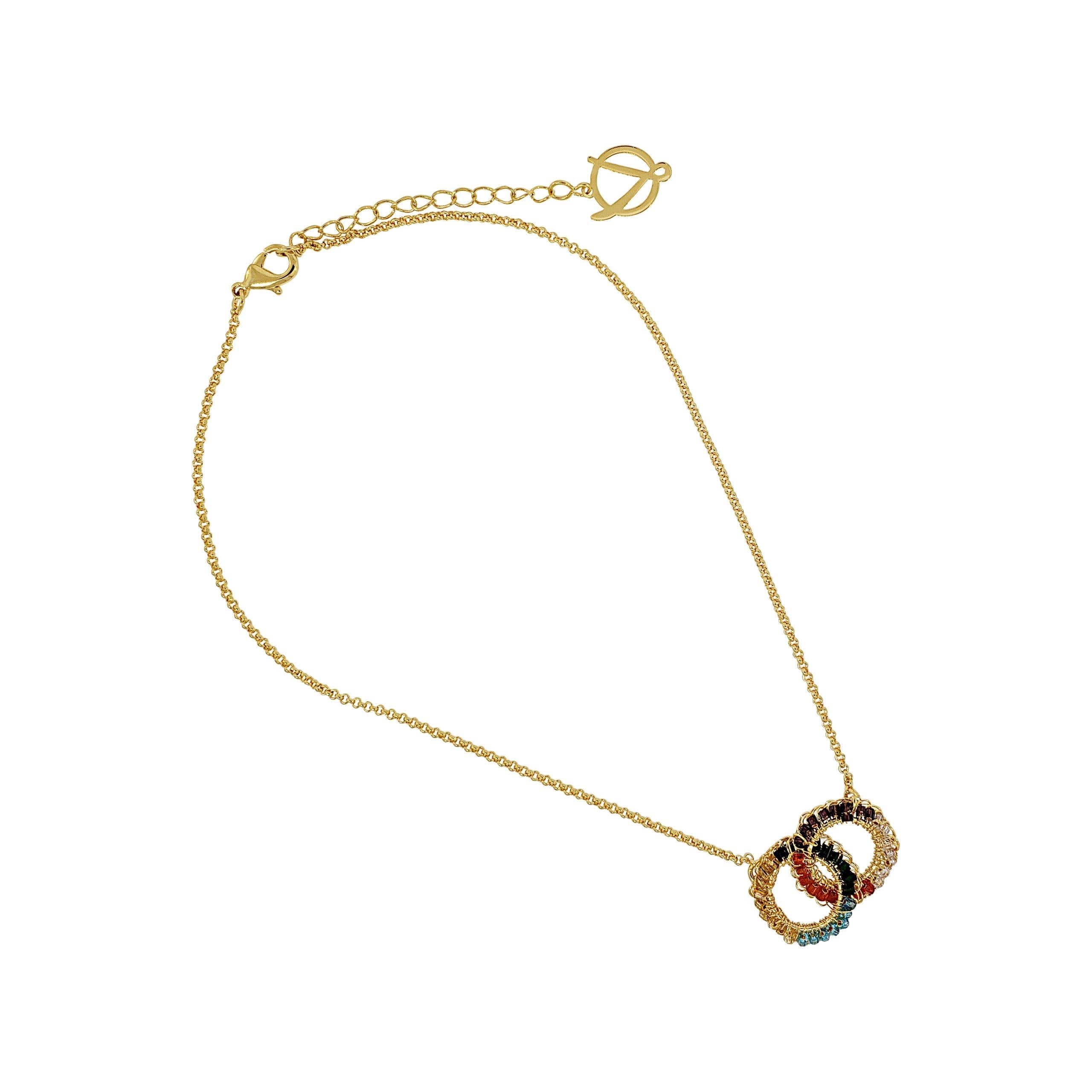 Lavish By Tricia Milaneze Women's Multi & Gold Nova Handmade Crochet Necklace