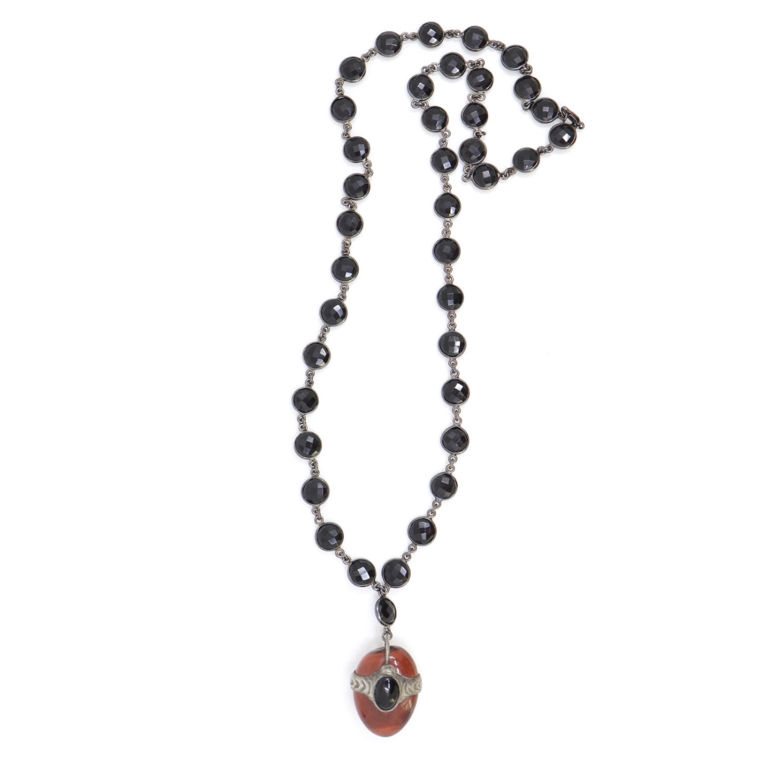 Women’s Black / Brown Tiger Eye & Onyx Necklace Shar Oke