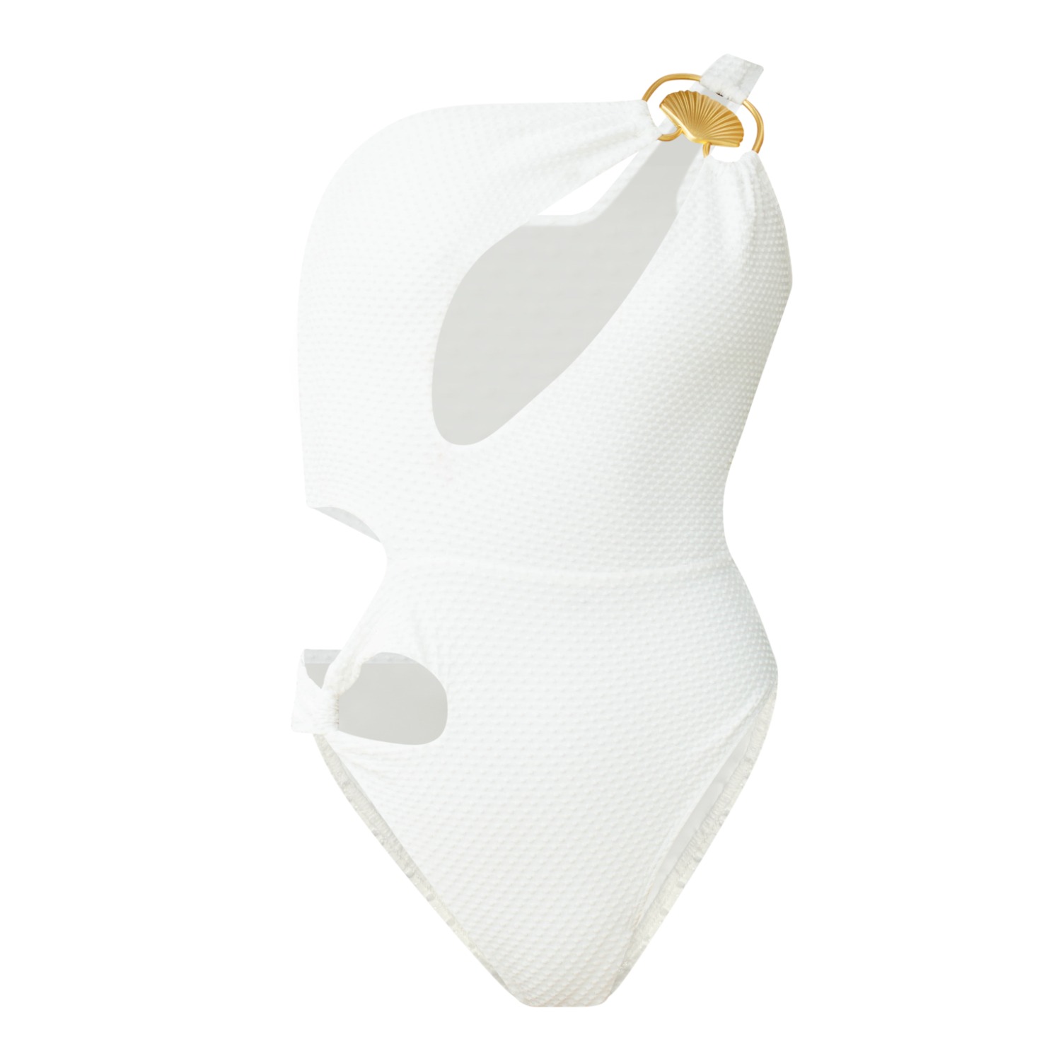 L’animal Women's Seashell Cutout One Piece - White In White