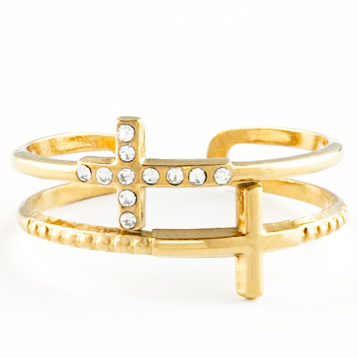 Starfish Project Women's Golden Cross Serenity Ring In Gold