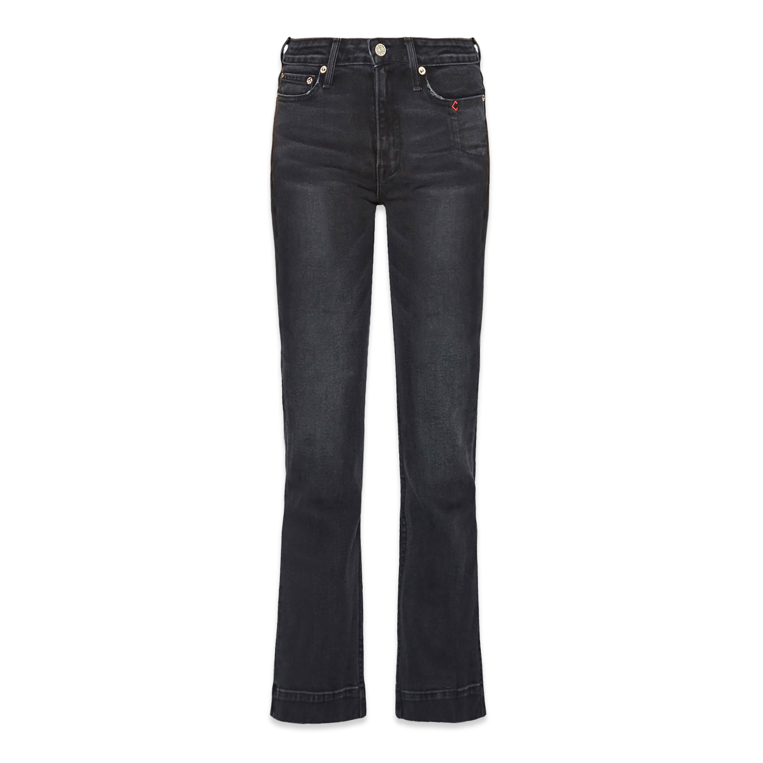 Noend Denim Black Farrah Utility Pocket Kick Flare Jeans In Dusky