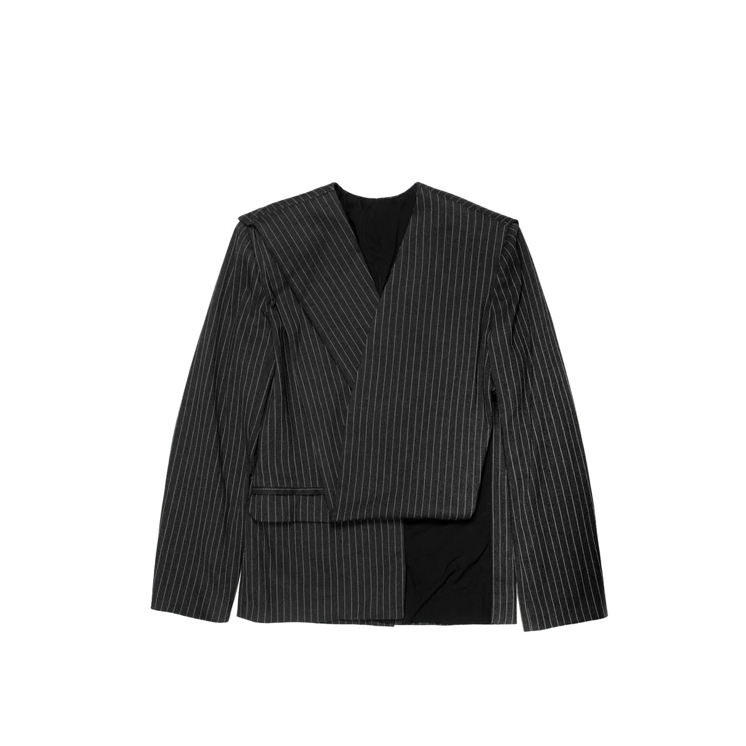 Ioana Ciolacu Women's Striped Black Jacket In Black