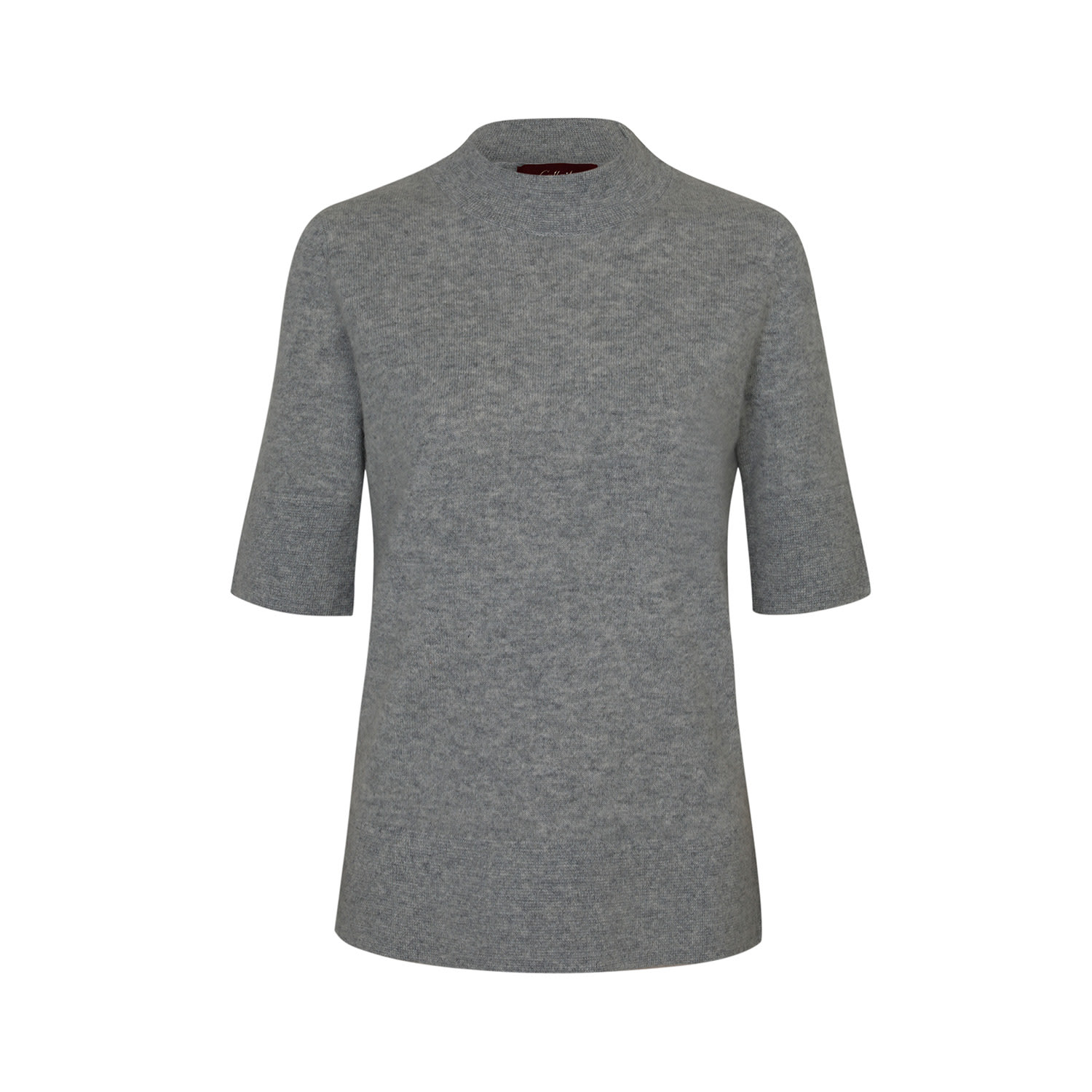 Callaite Women's Cashmere Mock-neck Slim Fit - Grey In Grey