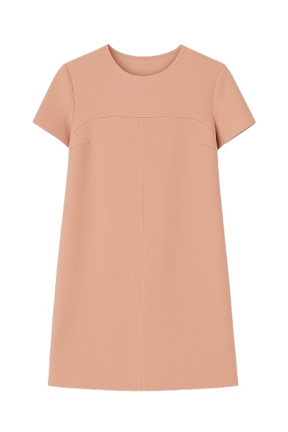 Conquista Women's Orange Sack Dress In Crepe Fabric In Orange