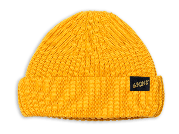 Men’s Yellow / Orange Sun Yellow Atlantic Watch Cap / Beanie One Size &Sons Trading Co