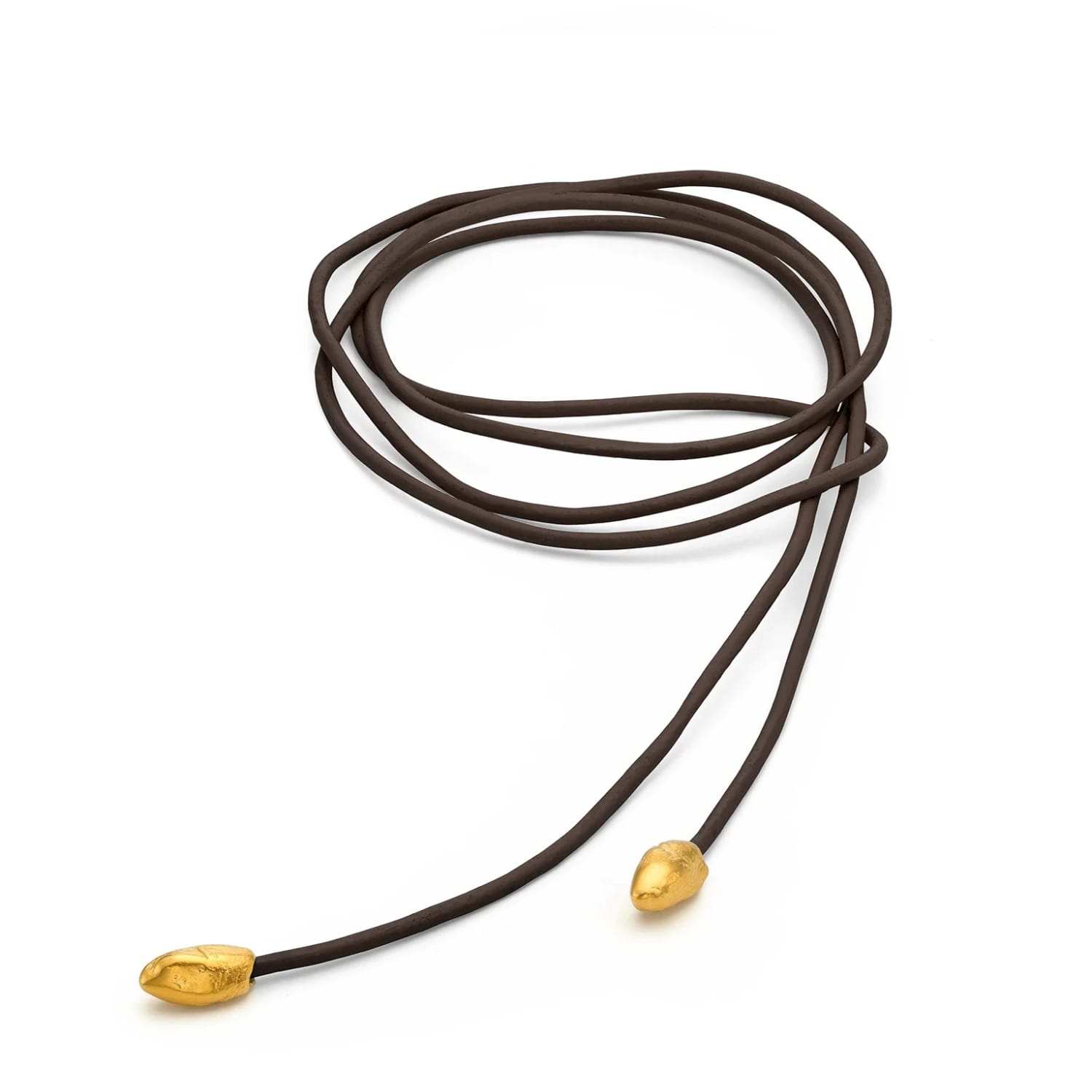 Eva Remenyi Women's Origin Bow Brown Necklace Gold