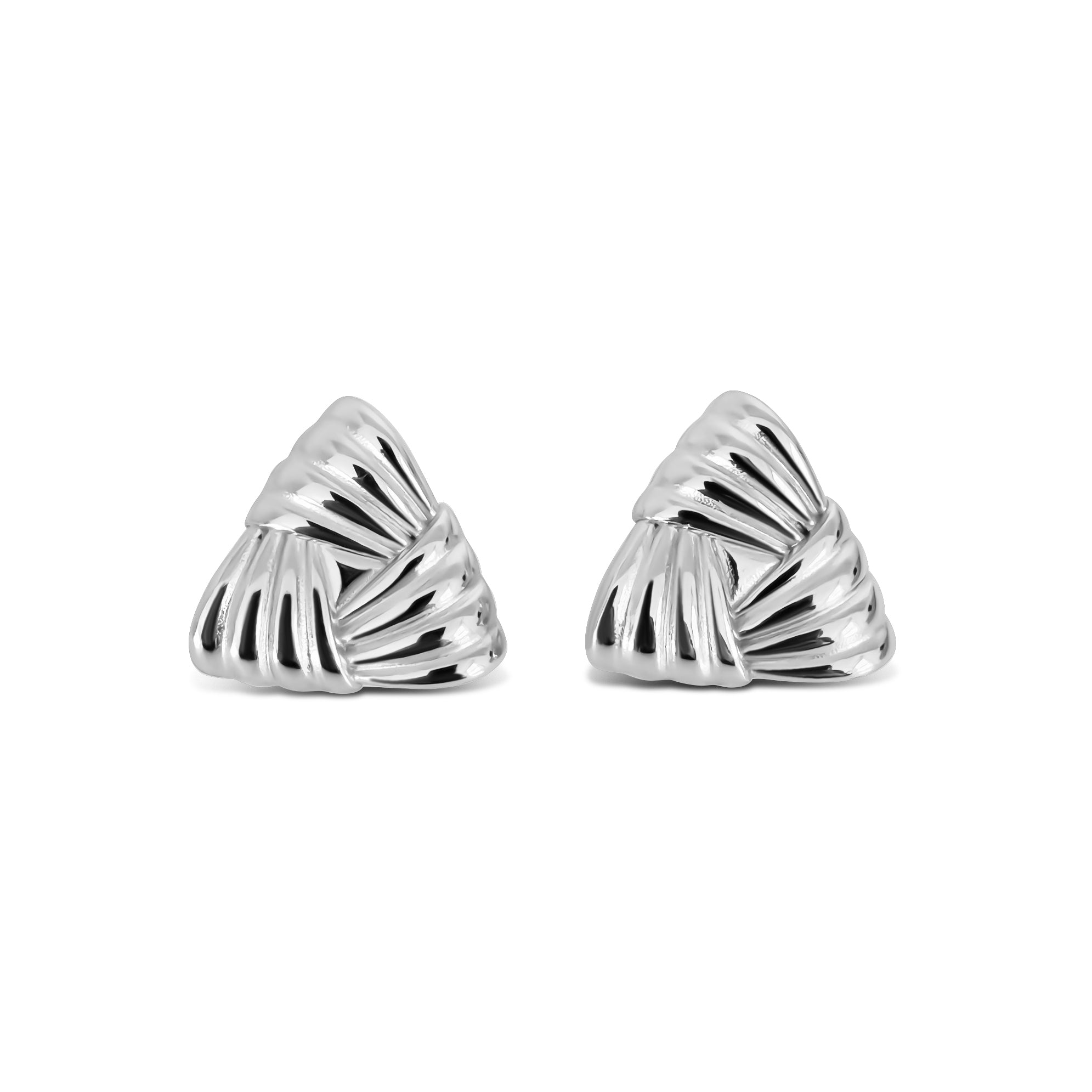 Anisa Sojka Women's Silver Chunky Triangular Earrings In Metallic