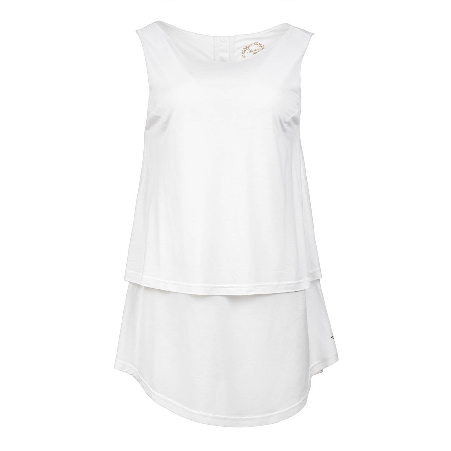 Conquista Women's White Layered Tunic In White