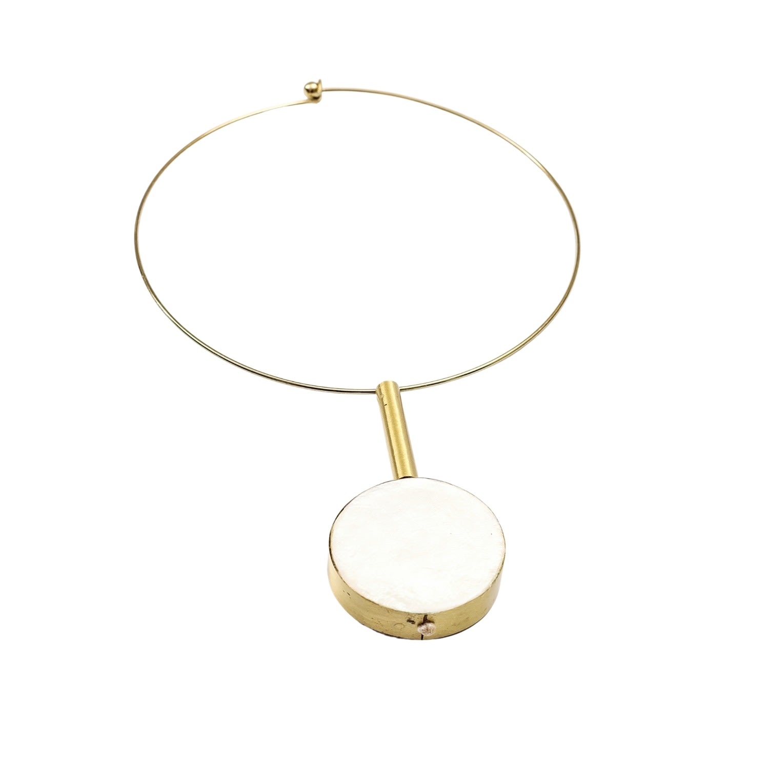 Likha White Statement Necklace In Gold