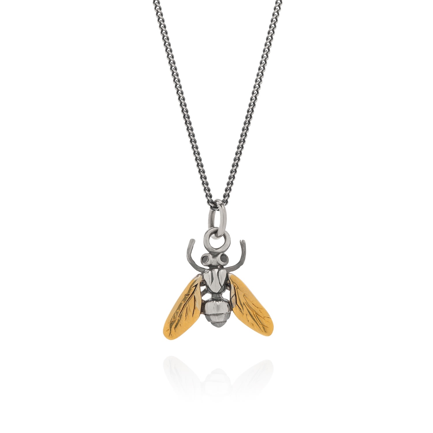 Women’s Silver Gilded Hoverfly Necklace Yasmin Everley Jewellery