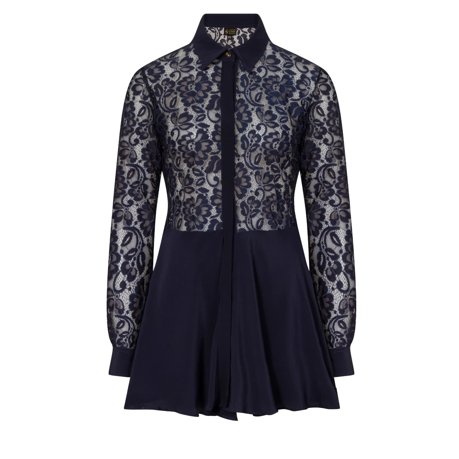 midnight blue lace dress