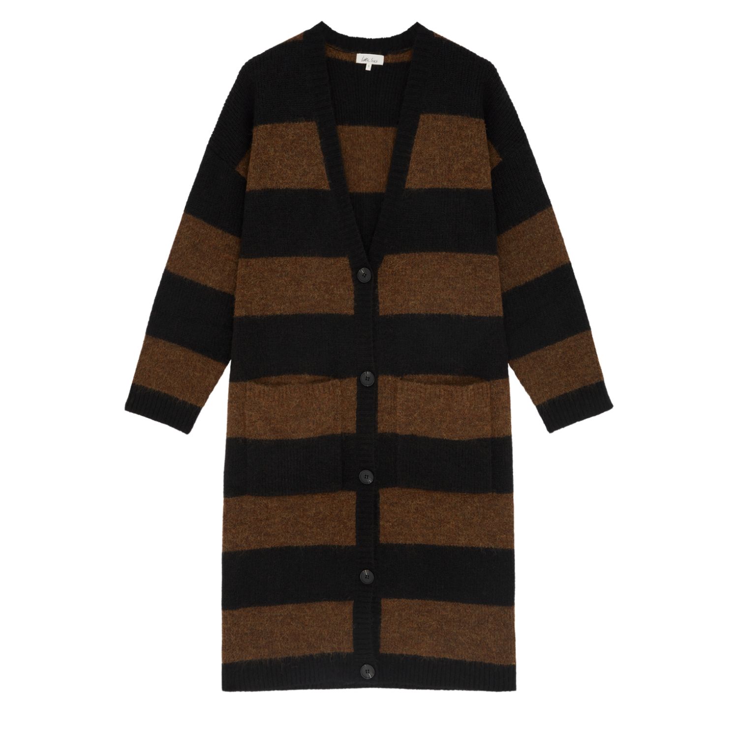 Women’s Black / Brown Kurt Tobacco Striped Cardigan Small Little Lies