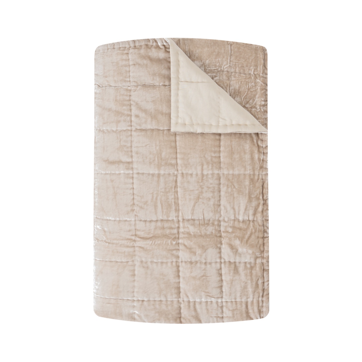The Annam House Hand Stitched Throw - Cool Grey In Grey
