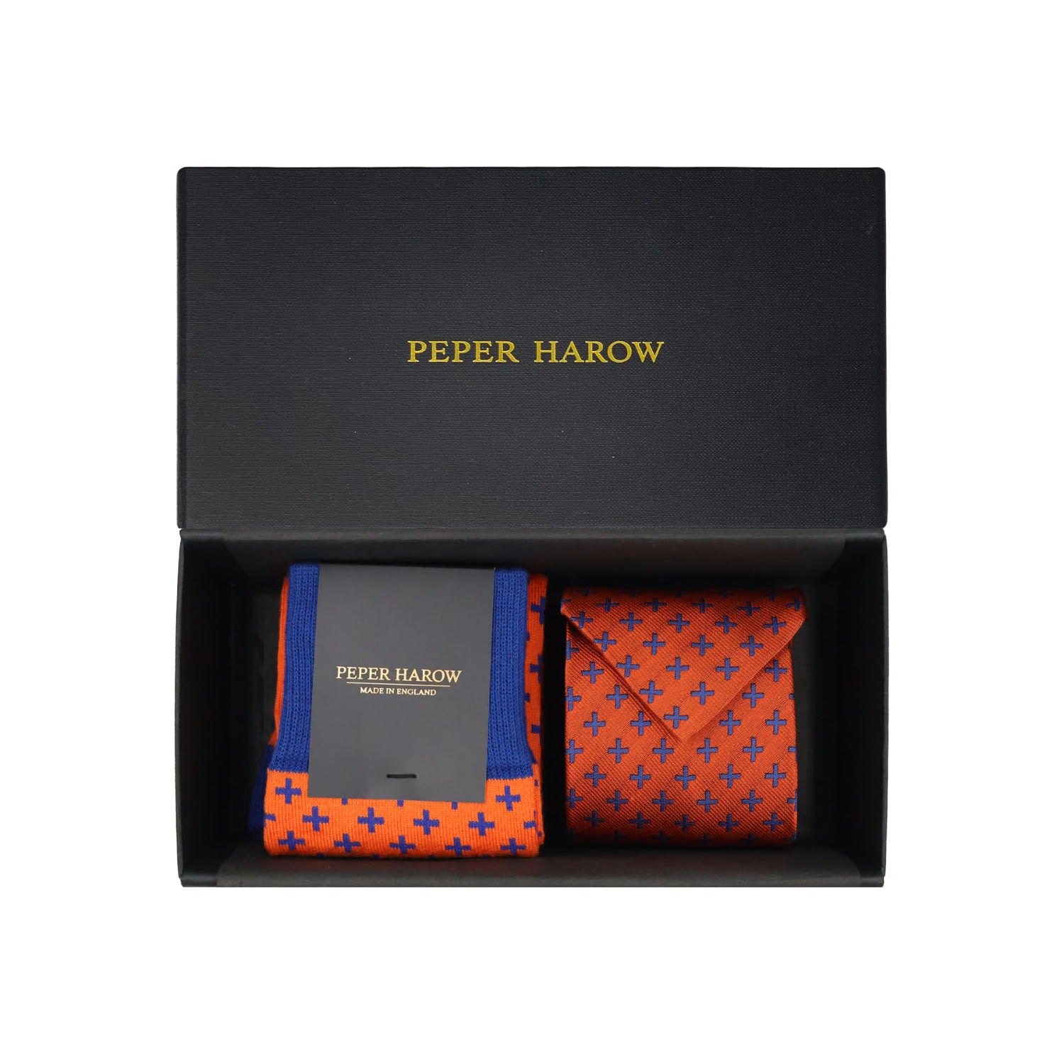 Peper Harow - Made In England Men's Tie Men's Gift Box - Crosslet Orange