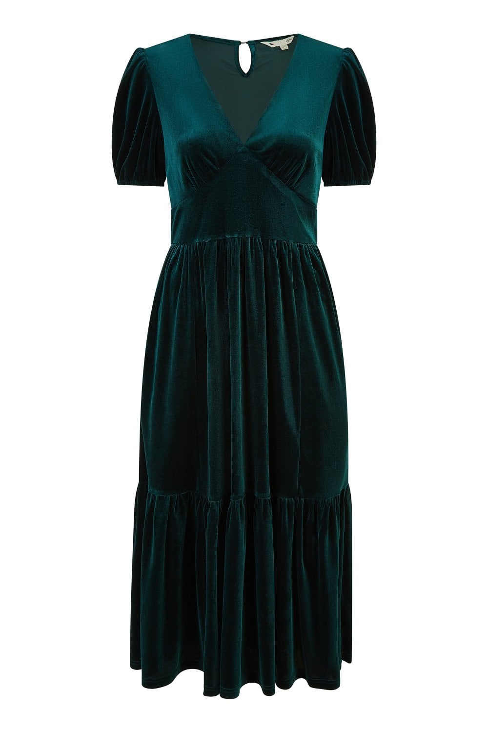 Yumi Women's  Green Velvet Midi Dress