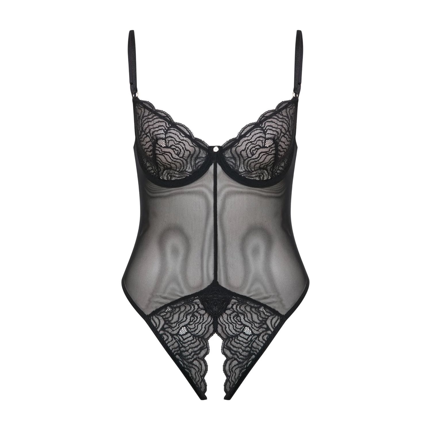 House Of Silk Women's Béatrice Ouvert Bodysuit Black In Black