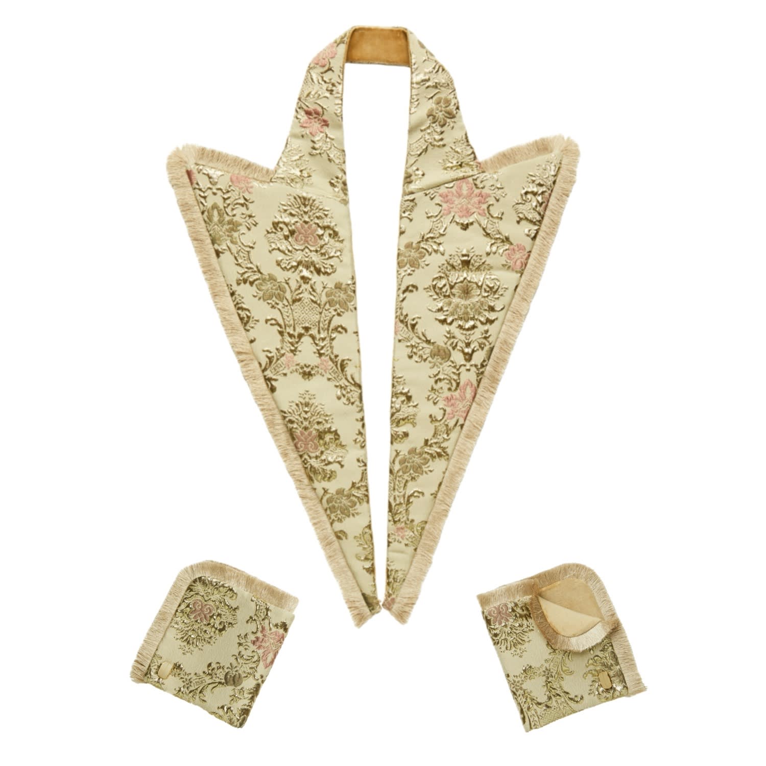 Women's Gold / Pink / White Regency ™ | Couture Tuxedo Lapels™ & Reversible Cuffs | Xxxs | Victoria Grant