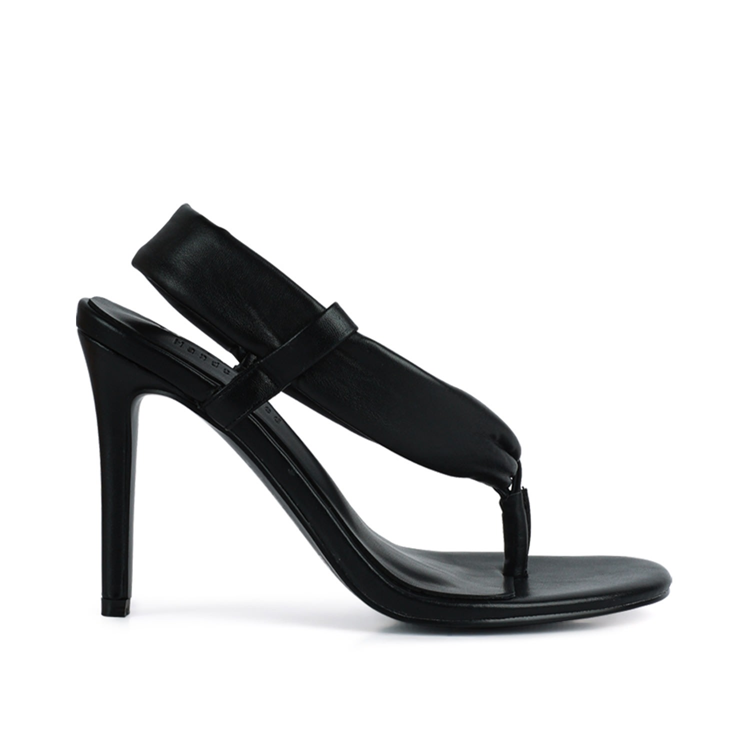 Rag & Co Women's Singles Black High Heeled Thong Sandals In Black