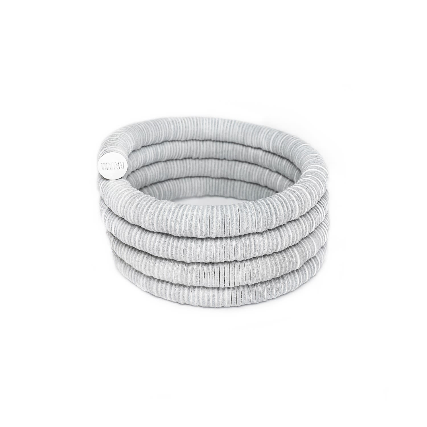 Waiwai Women's Continuous Coil Cuff Bracelet - White In White